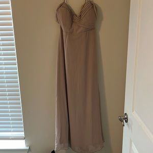 Taupe Off the Shoulder Dress | XL